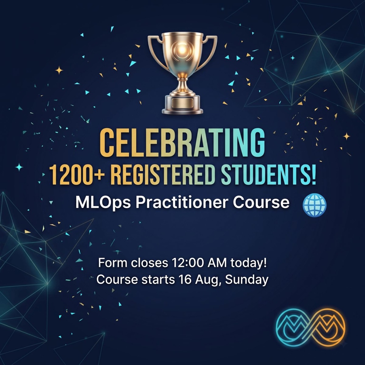 Celebrating 1,200+ registered students for the MLOps Practitioner course